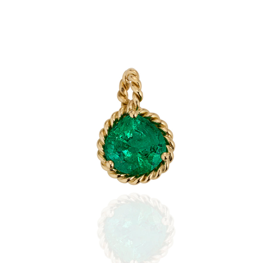 **One of a Kind** Emerald Twist Pendant