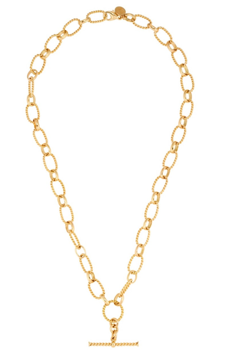 Twist Link Necklace with T-Bar