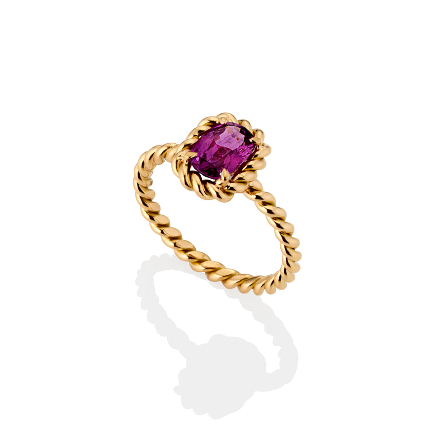 **One of a Kind** Twist Ring with Pink Sapphire