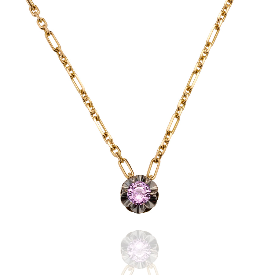 **One of a Kind** 18ct Pink Sapphire Scallop Necklace
