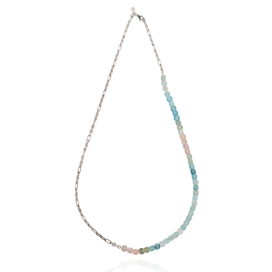 Aquamarine Half/Half Necklace