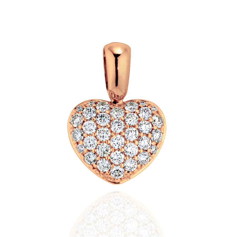 18ct Diamond Pavé Heart Charm