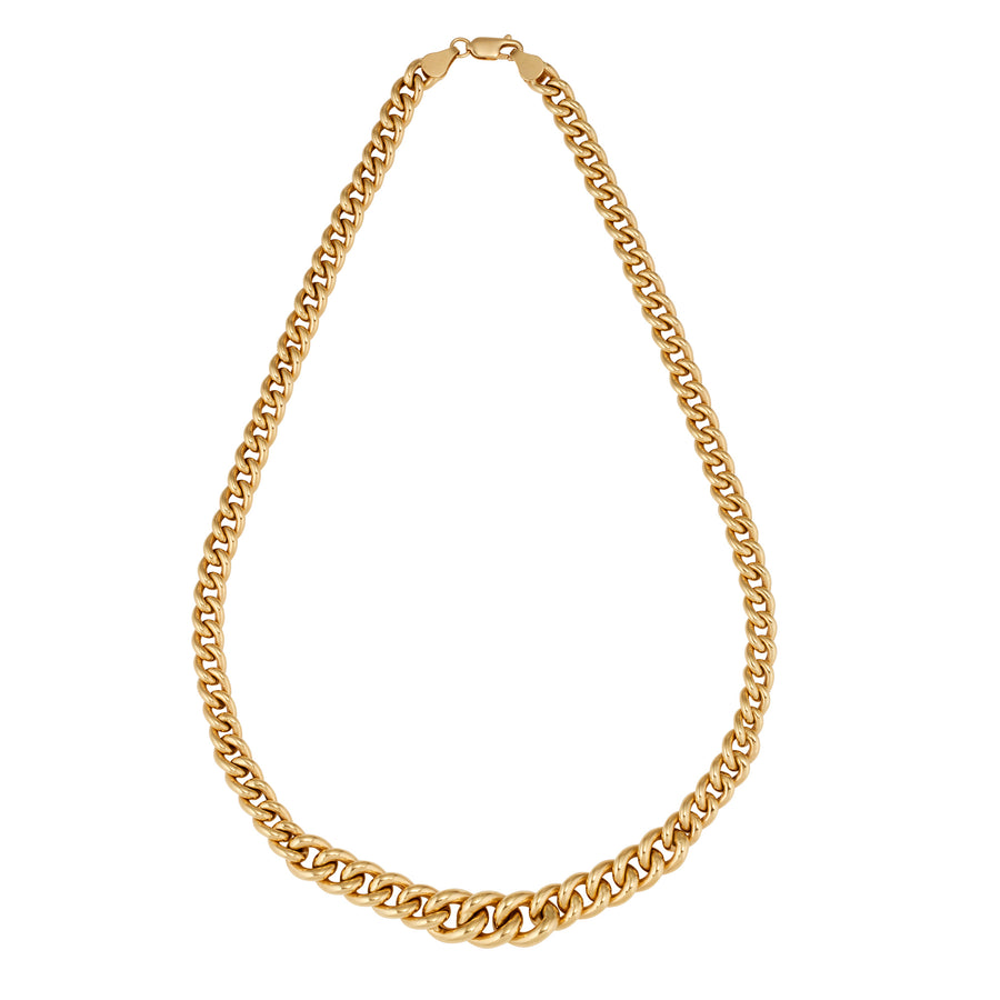 18ct Yellow Gold Graduated Curb Chain