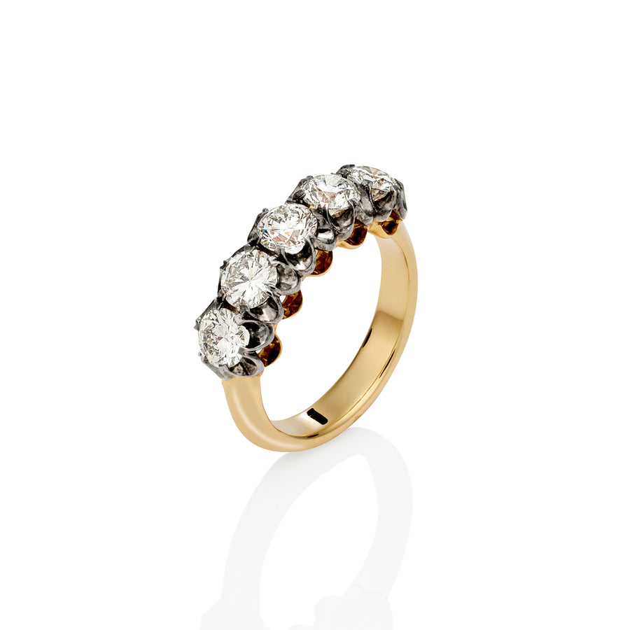 Baby Scallop Five Stone Ring